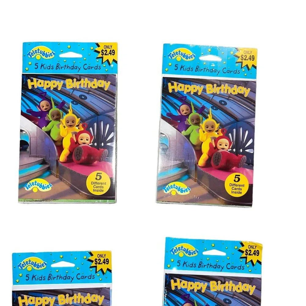 NIP American Greetings Teletubbies Vintage 2000 5 Pack Birthday Cards Ragdoll